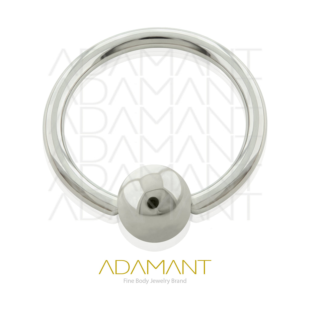 14g, CBR, Titanium, Captive Bead Ring with ball.