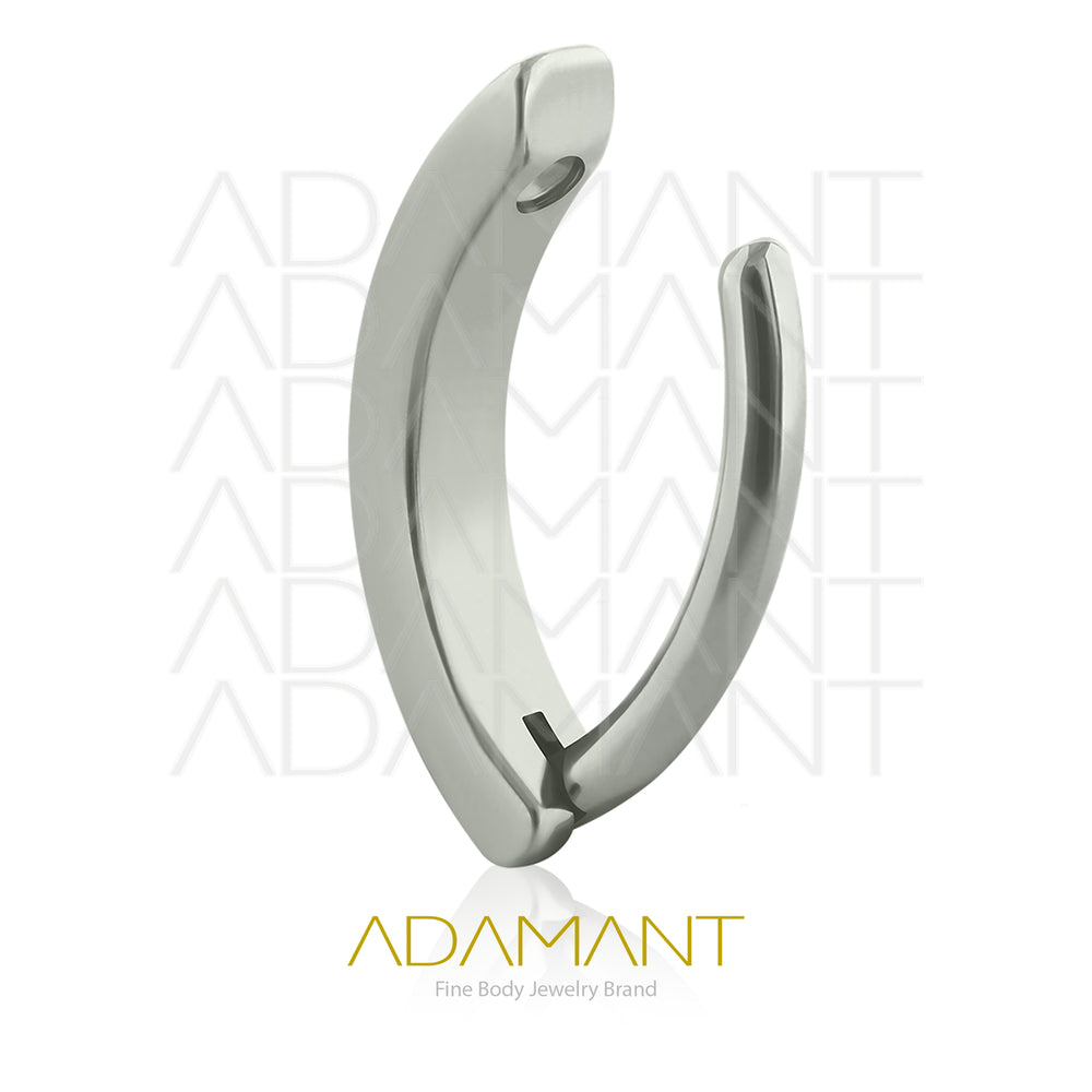 14g Clicker, Titanium, Navel Curved Rectangle with Side Multijoya, Pong set Cubic Zirconia