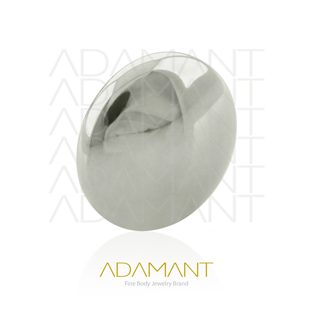 Implant Grade Titanium, Threaded End, for 14g with 1.2mm Threading, Lentil.