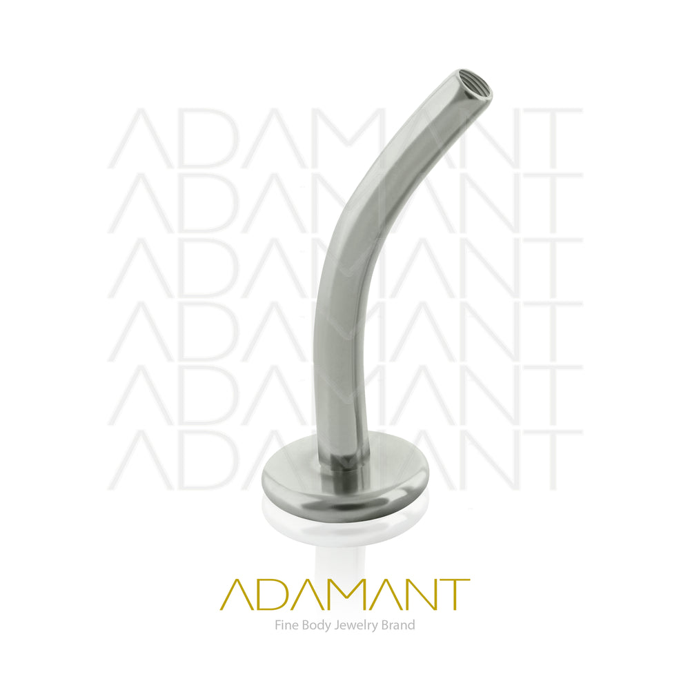 16g, Internally Threaded, Curved Labret, Titanium.