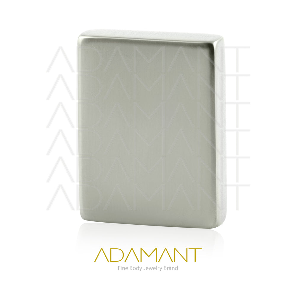 Implant Grade Titanium, Threaded End, for 14g with 1.2mm Threading, Flat Rectangular Frame