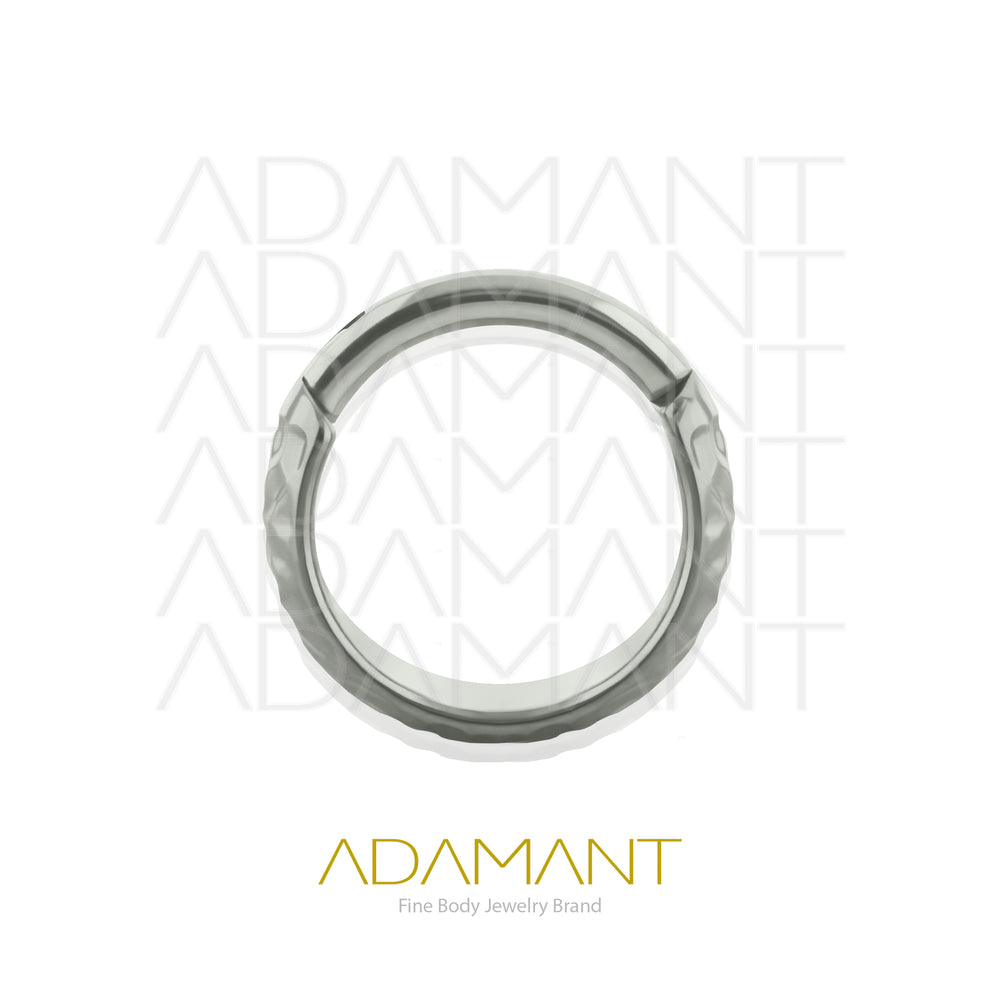 16g, Pair Titanium Hammered Hoop Earrings