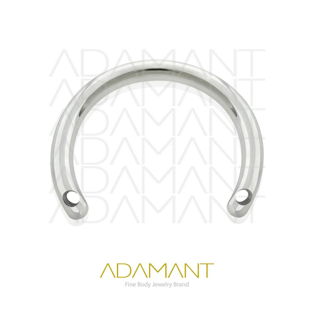 16g, Threaded, Loose Pieces, Titanium, 0.9mm Threading Pattern, Front Circular Barbell.