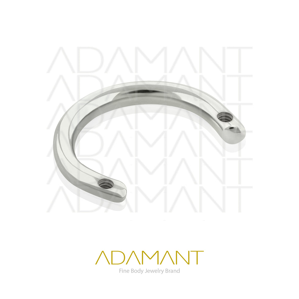16g, Threaded, Loose Pieces, Titanium, 0.9mm Threading Pattern, Front Circular Barbell.