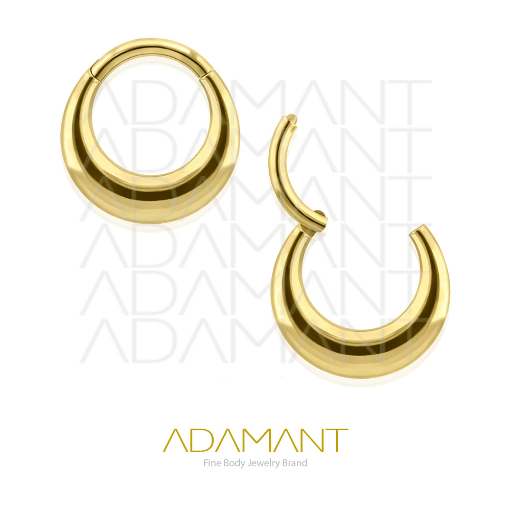 16g, PVD Gold, Implant Grade Titanium, Chloe Hinged Hoop