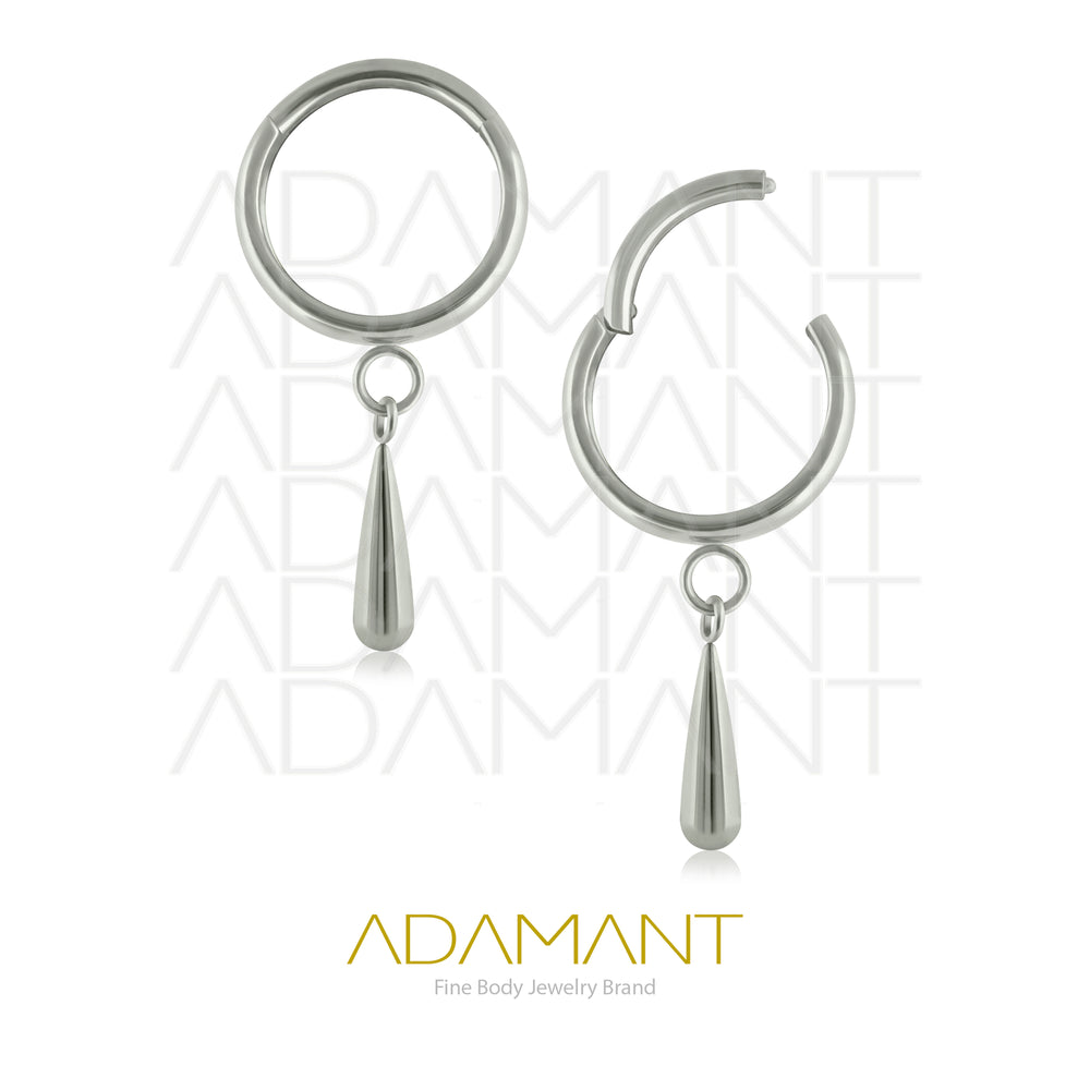 16g, Pair Titanium Dangle Drop Earrings
