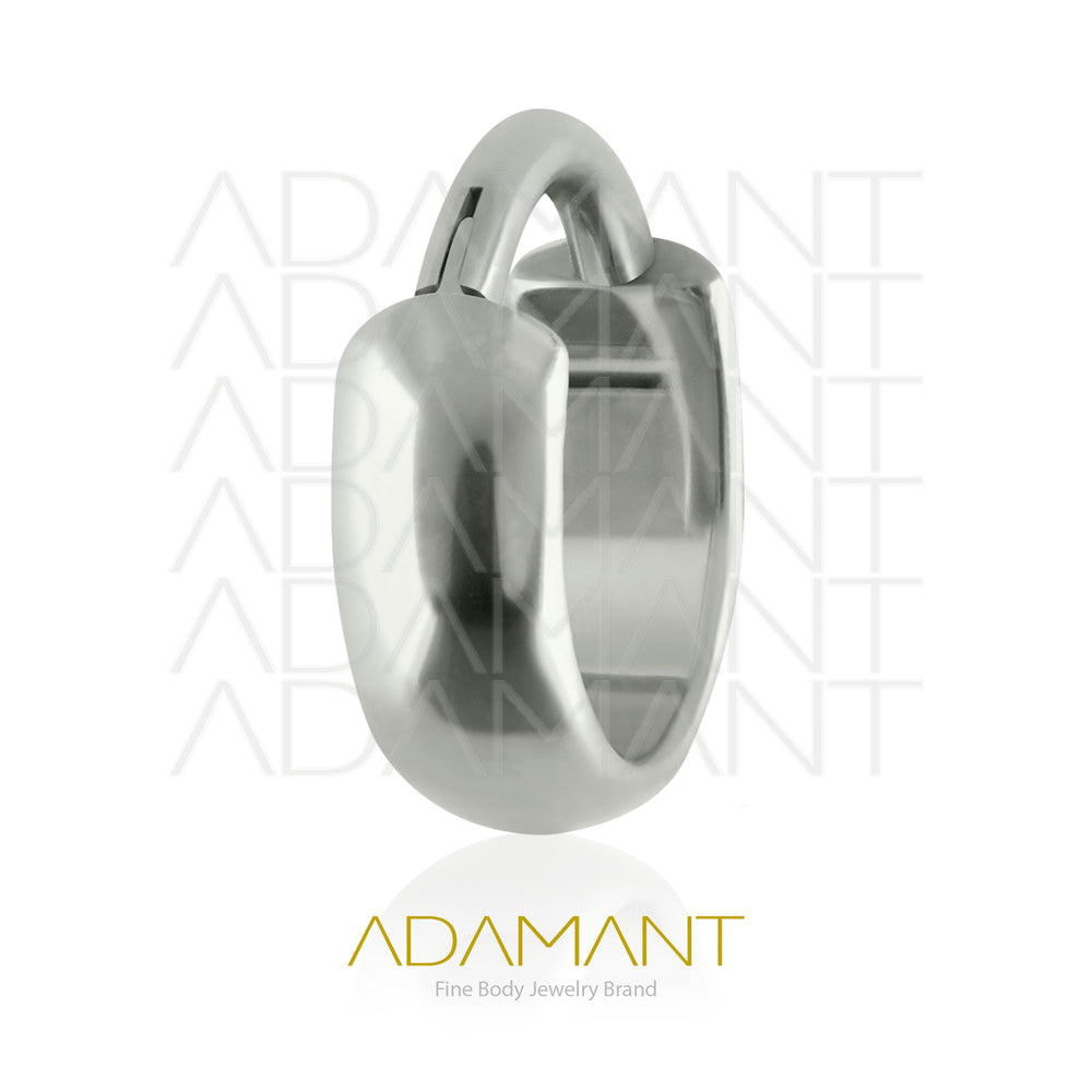 16g, Pair Titanium Rounded Hoop Earrings