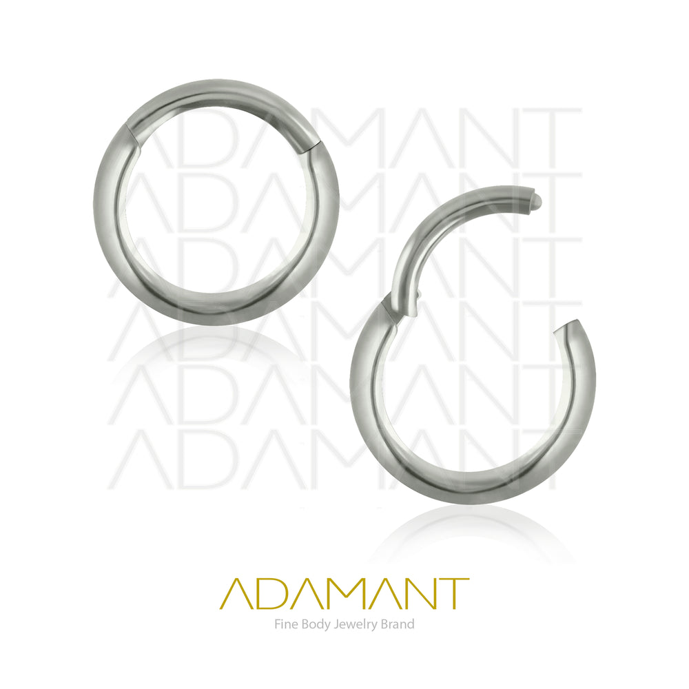 16g, Pair Titanium Rounded Hoop Earrings