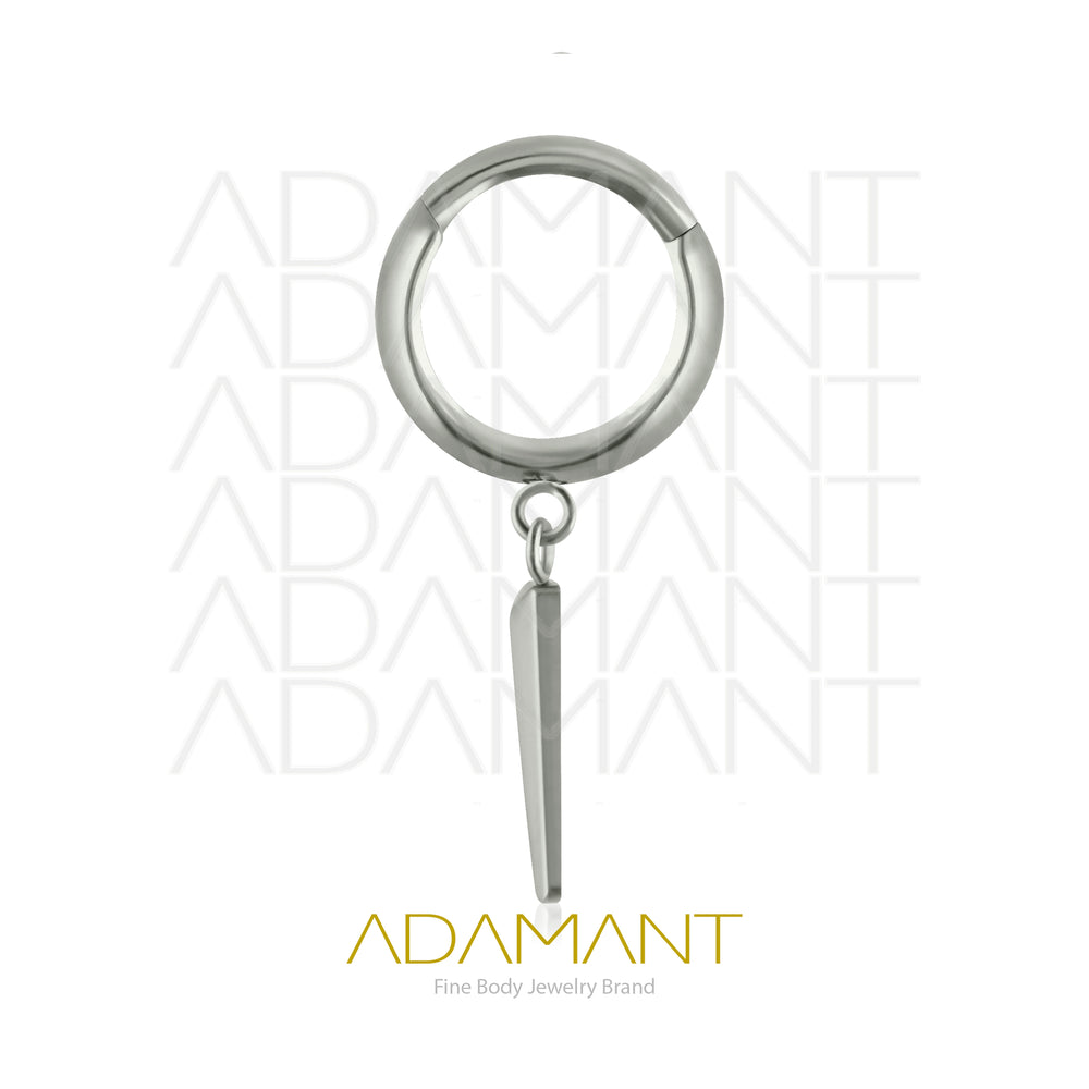 18g, Titanium Spike Tower Hoop Earrings