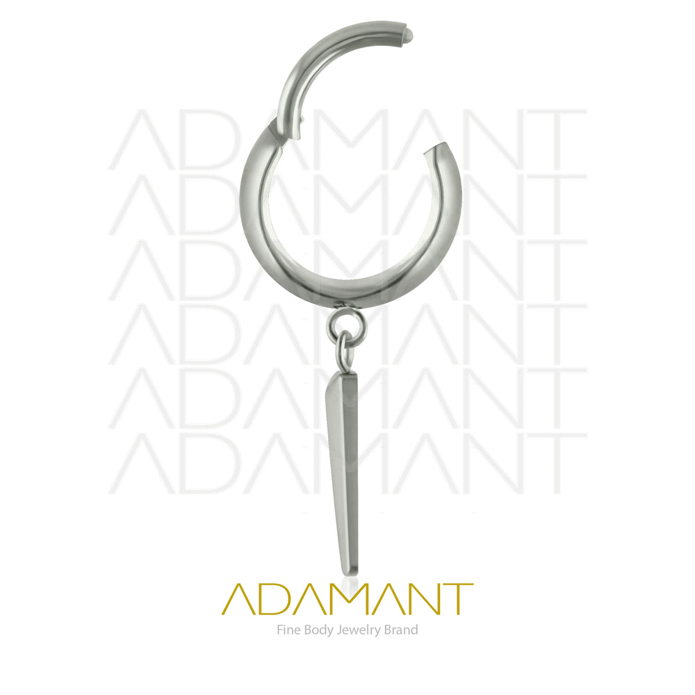 18g, Titanium Spike Tower Hoop Earrings