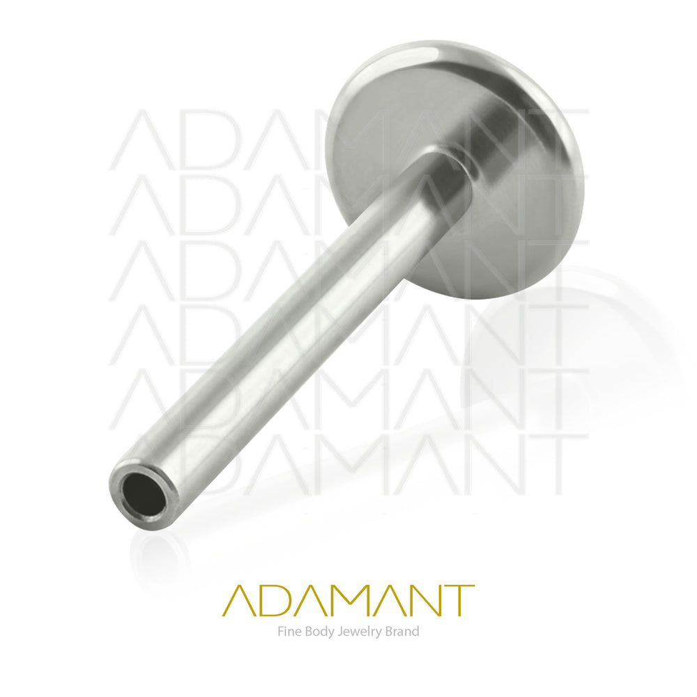 18g - 16g, Threadless End, Titanium Mirror Polished Finish, Labret Small & Big Back
