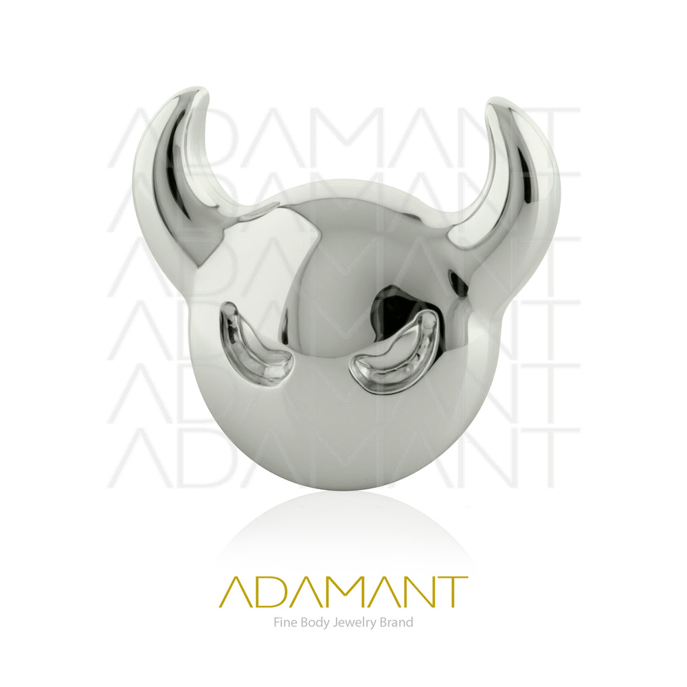 18g-16g, Internally Threaded, Accessory, Titanium, 0.9mm threading, Demon Head.