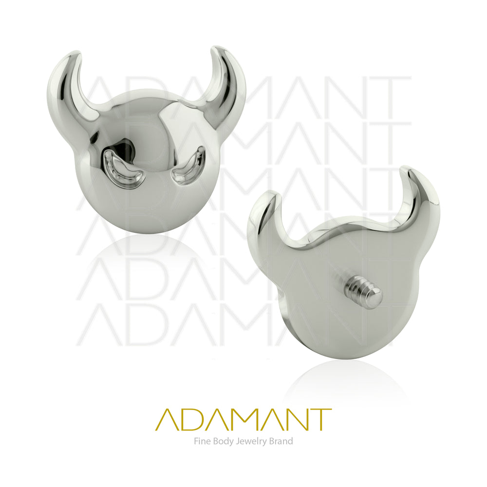 18g-16g, Internally Threaded, Accessory, Titanium, 0.9mm threading, Demon Head.