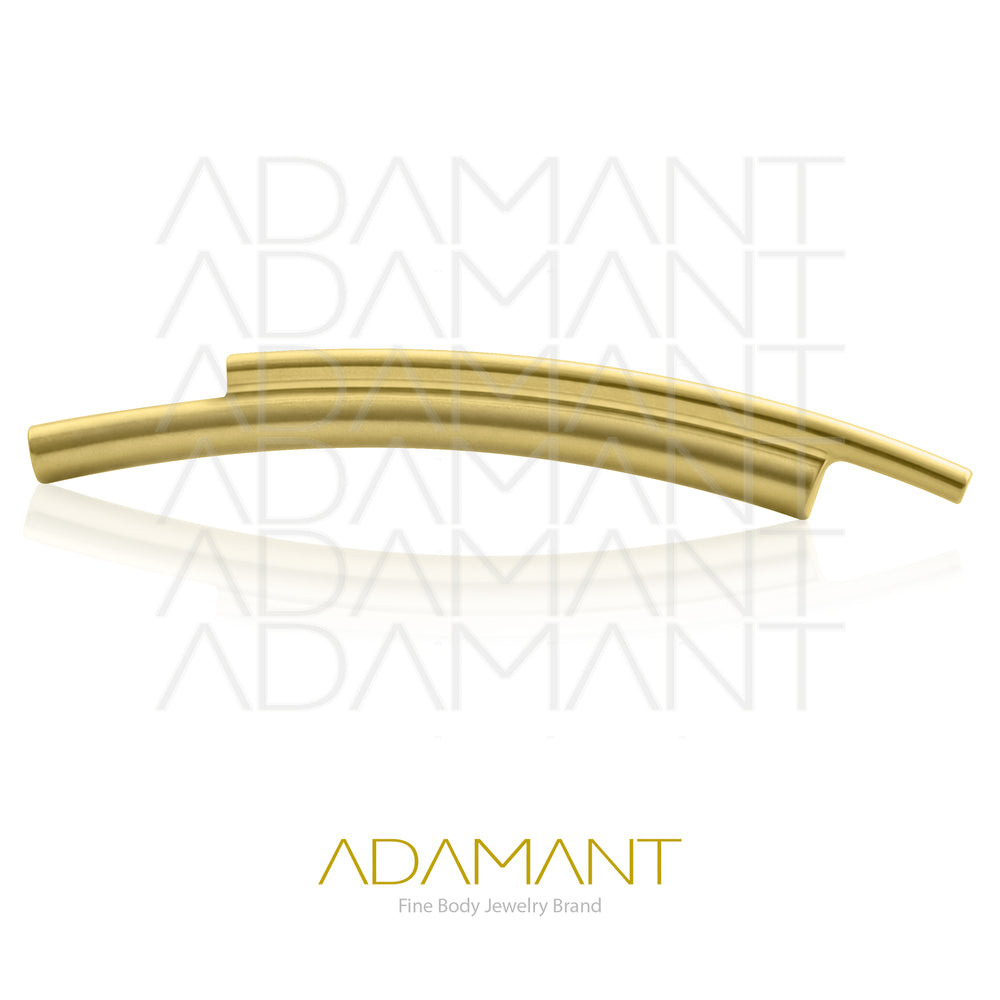 18g-16g, Internally Threaded, Accessory, Plated Gold Titanium, 0.9mm threading, Double Arch.