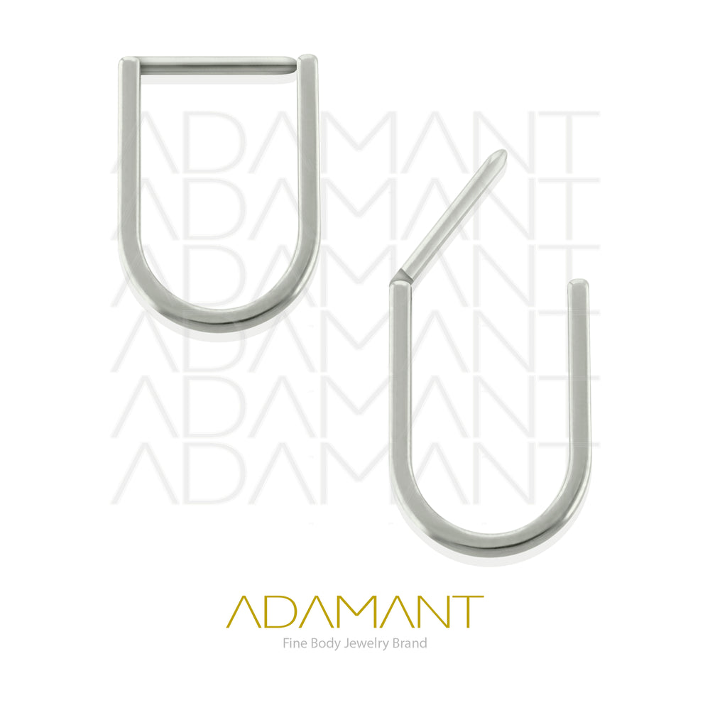 18g, Pair Titanium Bow Hoop Earrings