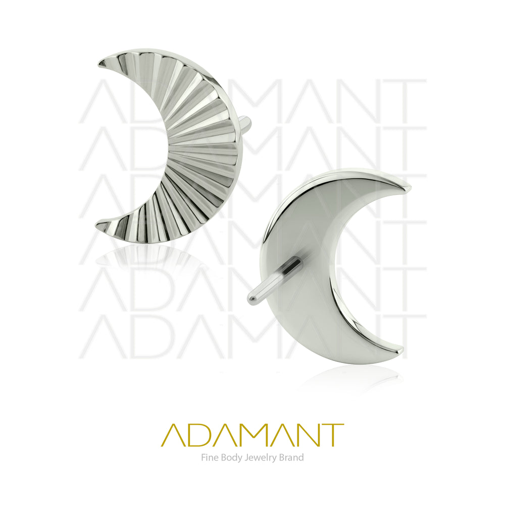 26g, Threadless End, Titanium, 4mm Pin Size, Moon Stripes