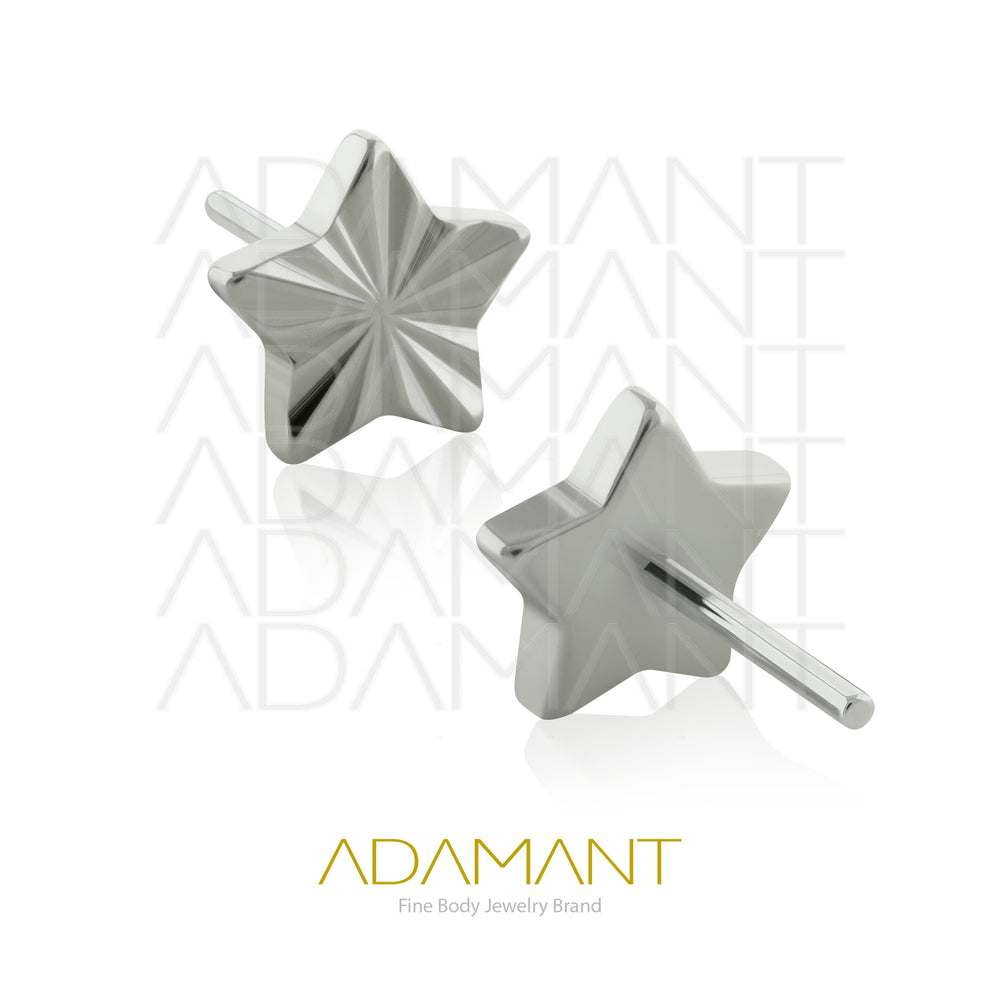 26g, Threadless End, Titanium, 4mm Pin Size, Star Stripes.