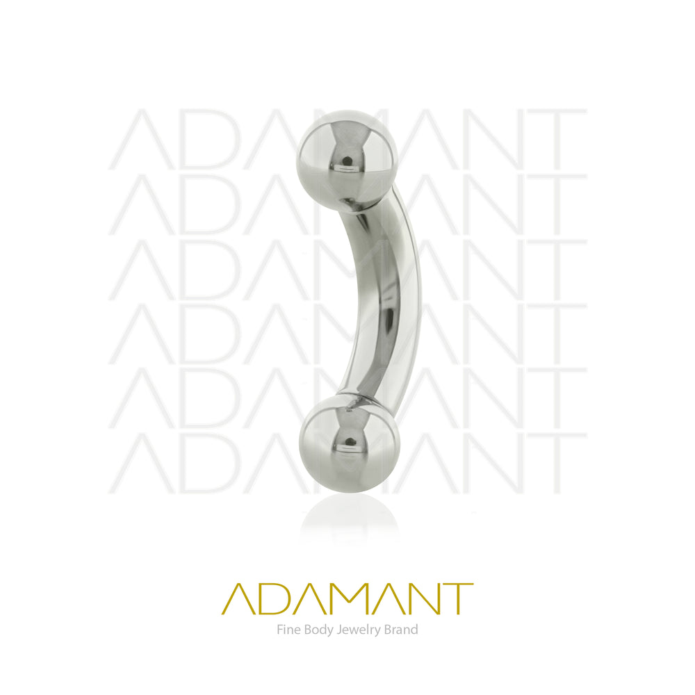 4g, Internally Threaded, Curved Barbell, Titanium, With Ball.