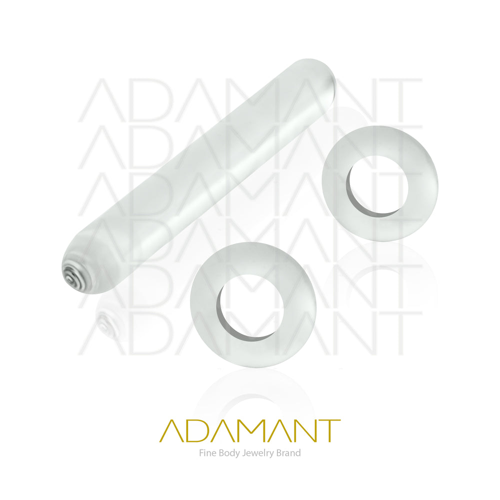 14g, Borosilica glass, Barbell Retainer.