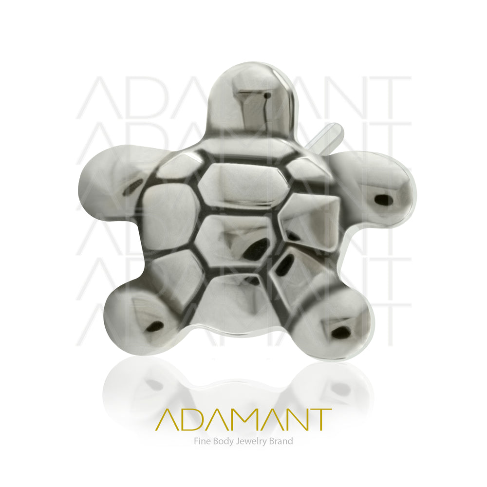 26g, Threadless End, Titanium, 4mm Pin Size, Turtle