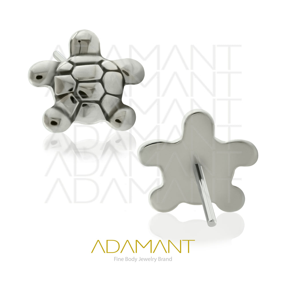 26g, Threadless End, Titanium, 4mm Pin Size, Turtle