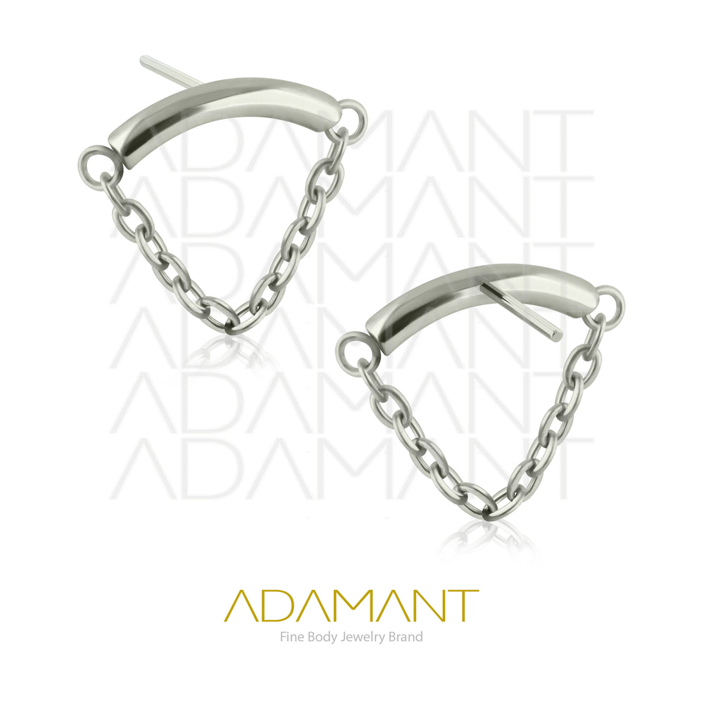 26g, Threadless End, Titanium, 4mm Pin Size, Pending Chain End.