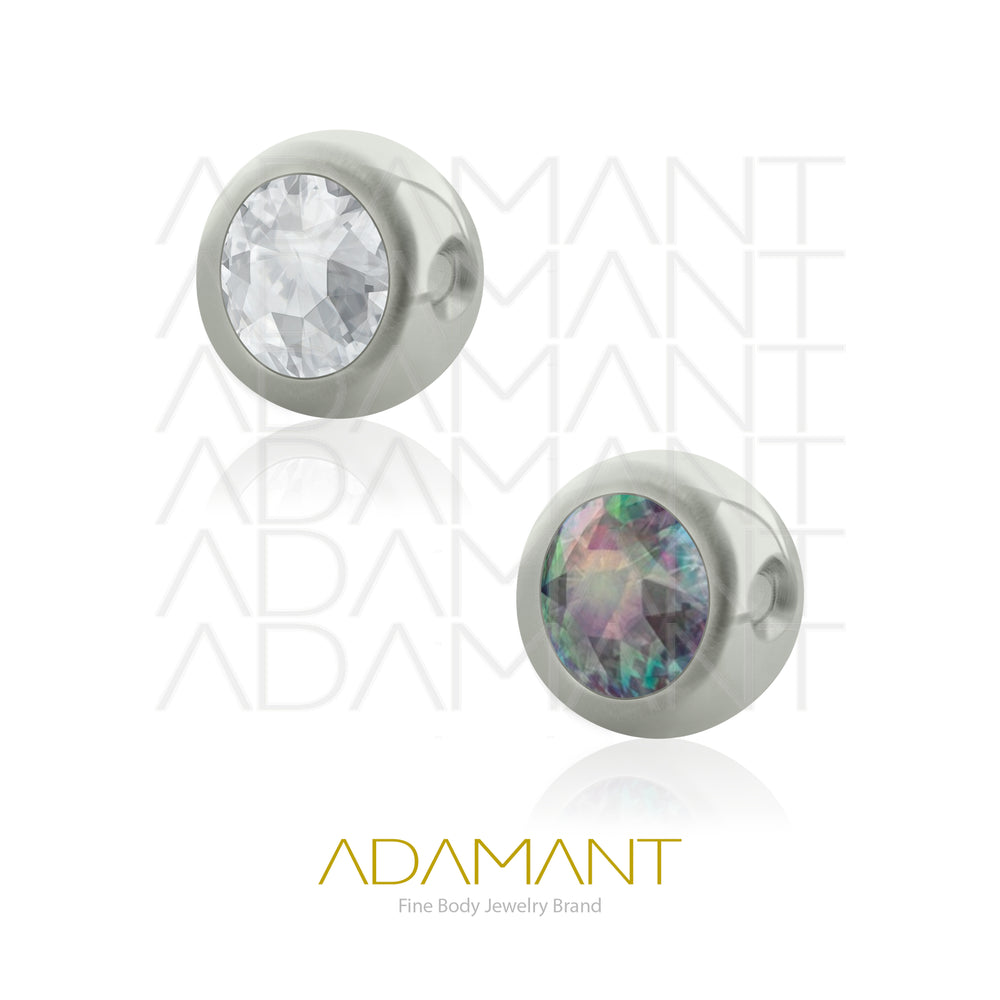 CBR Accessories, Titanium, Ball Bezel set, Cubic Zirconia.