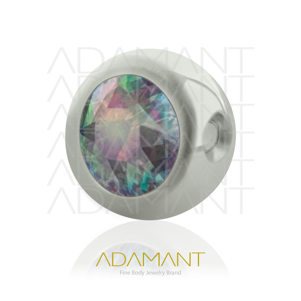 CBR Accessories, Titanium, Ball Bezel set, Cubic Zirconia.
