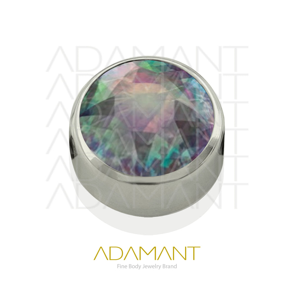 CBR Accessories, Titanium, Bezel set, Cubic Zirconia.