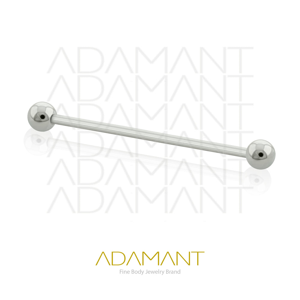 14g, Threaded, Barbell, Titanium, Industrial with Ball.