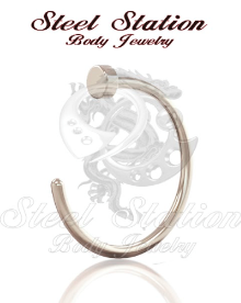 22g- 20g, Hoop, Surgical Stainless Steel, C-Nails