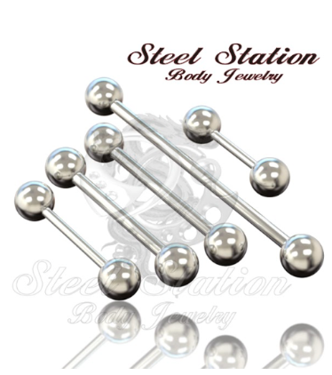 14g- 16g, Threaded, Surgical Stainless Steel, Industrial with Ball.