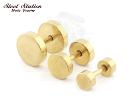 Surgical Stainless Steel Gold, Fake Plugs